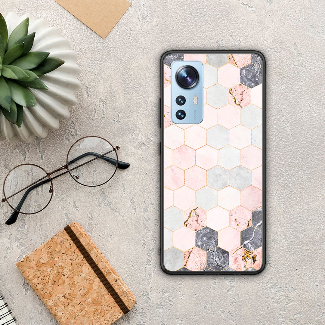 Marble Hexagon Pink - Xiaomi 12 / 12x 5G case