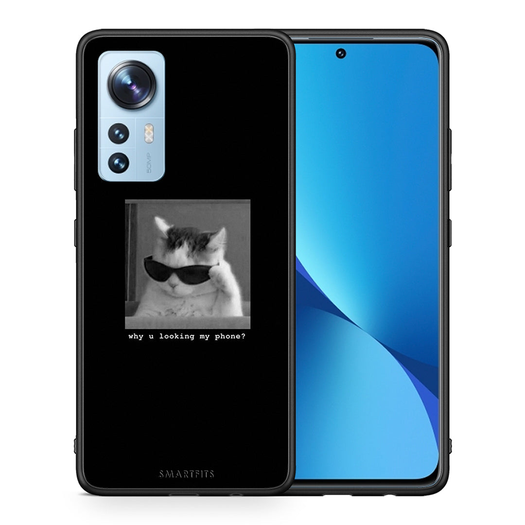 Θήκη Xiaomi 12/12X 5G Meme Cat από τη Smartfits με σχέδιο στο πίσω μέρος και μαύρο περίβλημα | Xiaomi 12/12X 5G Meme Cat case with colorful back and black bezels