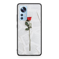 Thumbnail for Xiaomi 12/12X 5G Red Rose θήκη από τη Smartfits με σχέδιο στο πίσω μέρος και μαύρο περίβλημα | Smartphone case with colorful back and black bezels by Smartfits