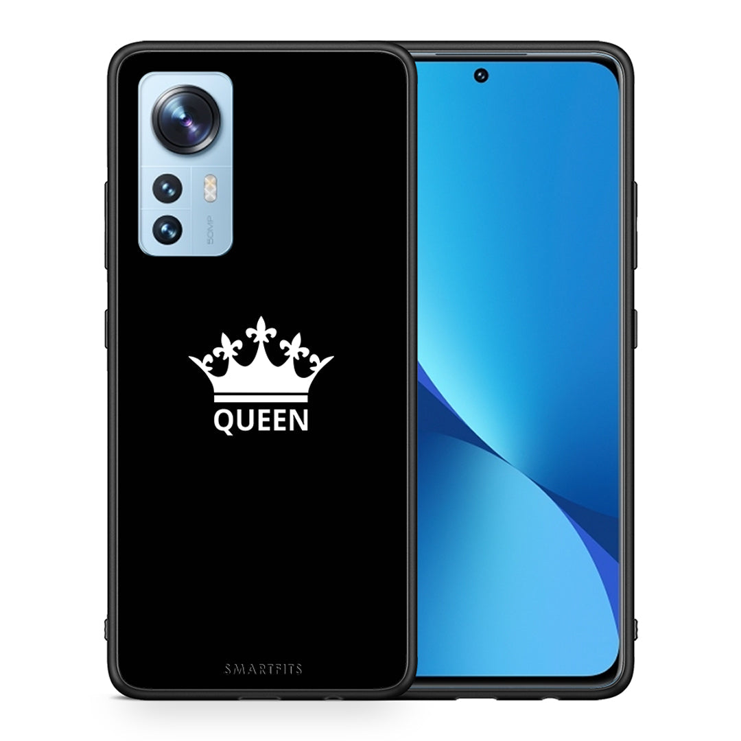 Θήκη Xiaomi 12/12X 5G Queen Valentine από τη Smartfits με σχέδιο στο πίσω μέρος και μαύρο περίβλημα | Xiaomi 12/12X 5G Queen Valentine case with colorful back and black bezels