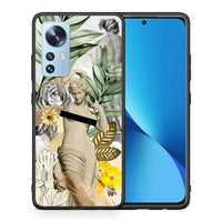 Thumbnail for Θήκη Xiaomi 12/12X 5G Woman Statue από τη Smartfits με σχέδιο στο πίσω μέρος και μαύρο περίβλημα | Xiaomi 12/12X 5G Woman Statue case with colorful back and black bezels