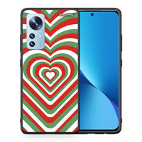 Thumbnail for Θήκη Xiaomi 12/12X 5G Christmas Hearts από τη Smartfits με σχέδιο στο πίσω μέρος και μαύρο περίβλημα | Xiaomi 12/12X 5G Christmas Hearts case with colorful back and black bezels