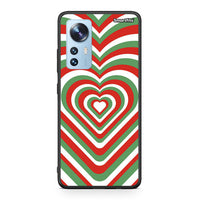 Thumbnail for Xiaomi 12/12X 5G Christmas Hearts θήκη από τη Smartfits με σχέδιο στο πίσω μέρος και μαύρο περίβλημα | Smartphone case with colorful back and black bezels by Smartfits