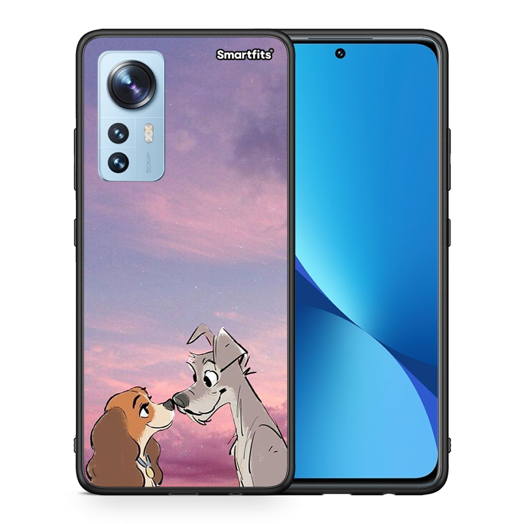 Θήκη Xiaomi 12/12X 5G Lady And Tramp από τη Smartfits με σχέδιο στο πίσω μέρος και μαύρο περίβλημα | Xiaomi 12/12X 5G Lady And Tramp case with colorful back and black bezels