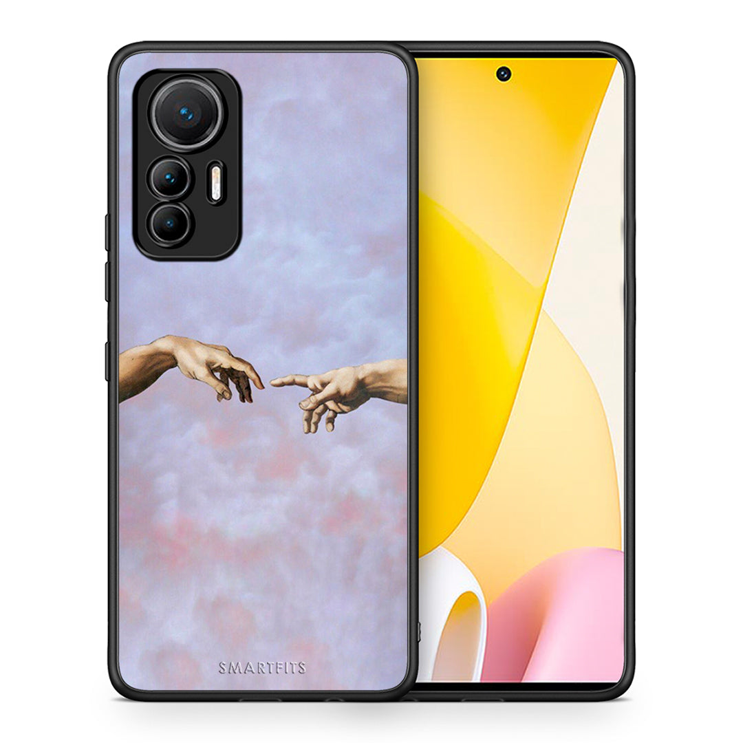 Θήκη Xiaomi 12 Lite 5G Adam Hand από τη Smartfits με σχέδιο στο πίσω μέρος και μαύρο περίβλημα | Xiaomi 12 Lite 5G Adam Hand case with colorful back and black bezels