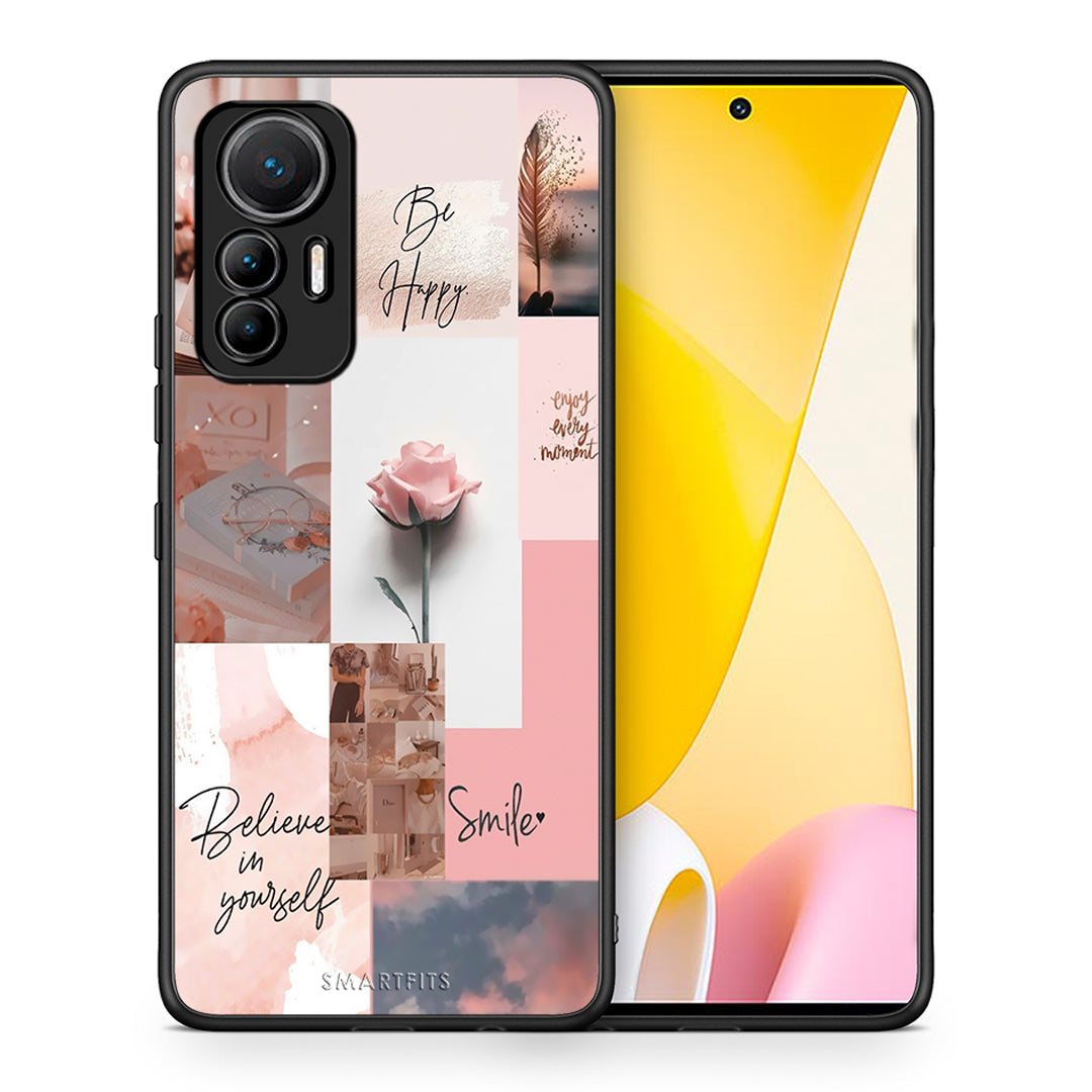 Θήκη Xiaomi 12 Lite 5G Aesthetic Collage από τη Smartfits με σχέδιο στο πίσω μέρος και μαύρο περίβλημα | Xiaomi 12 Lite 5G Aesthetic Collage case with colorful back and black bezels