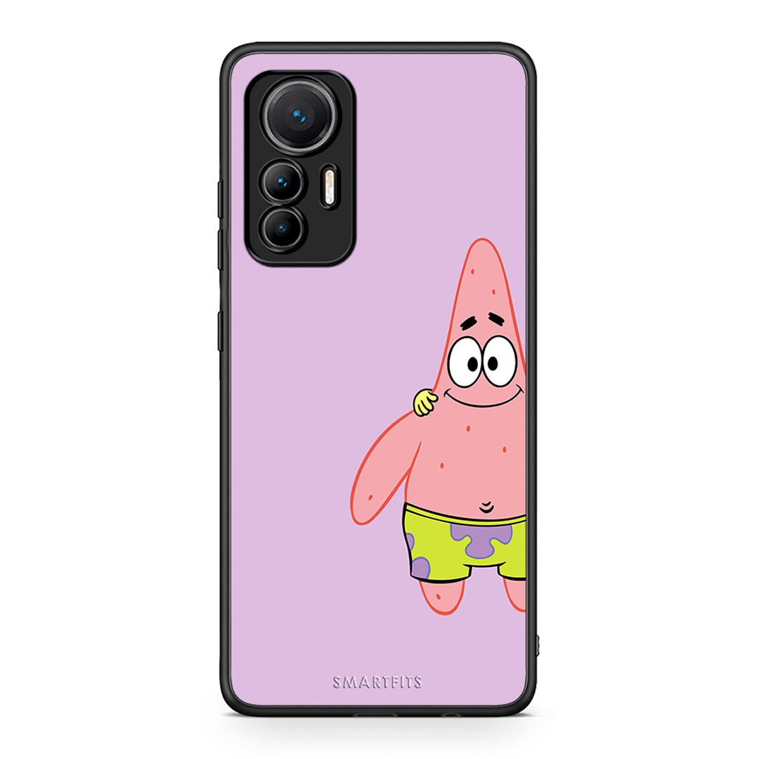 Xiaomi 12 Lite 5G Friends Patrick θήκη από τη Smartfits με σχέδιο στο πίσω μέρος και μαύρο περίβλημα | Smartphone case with colorful back and black bezels by Smartfits