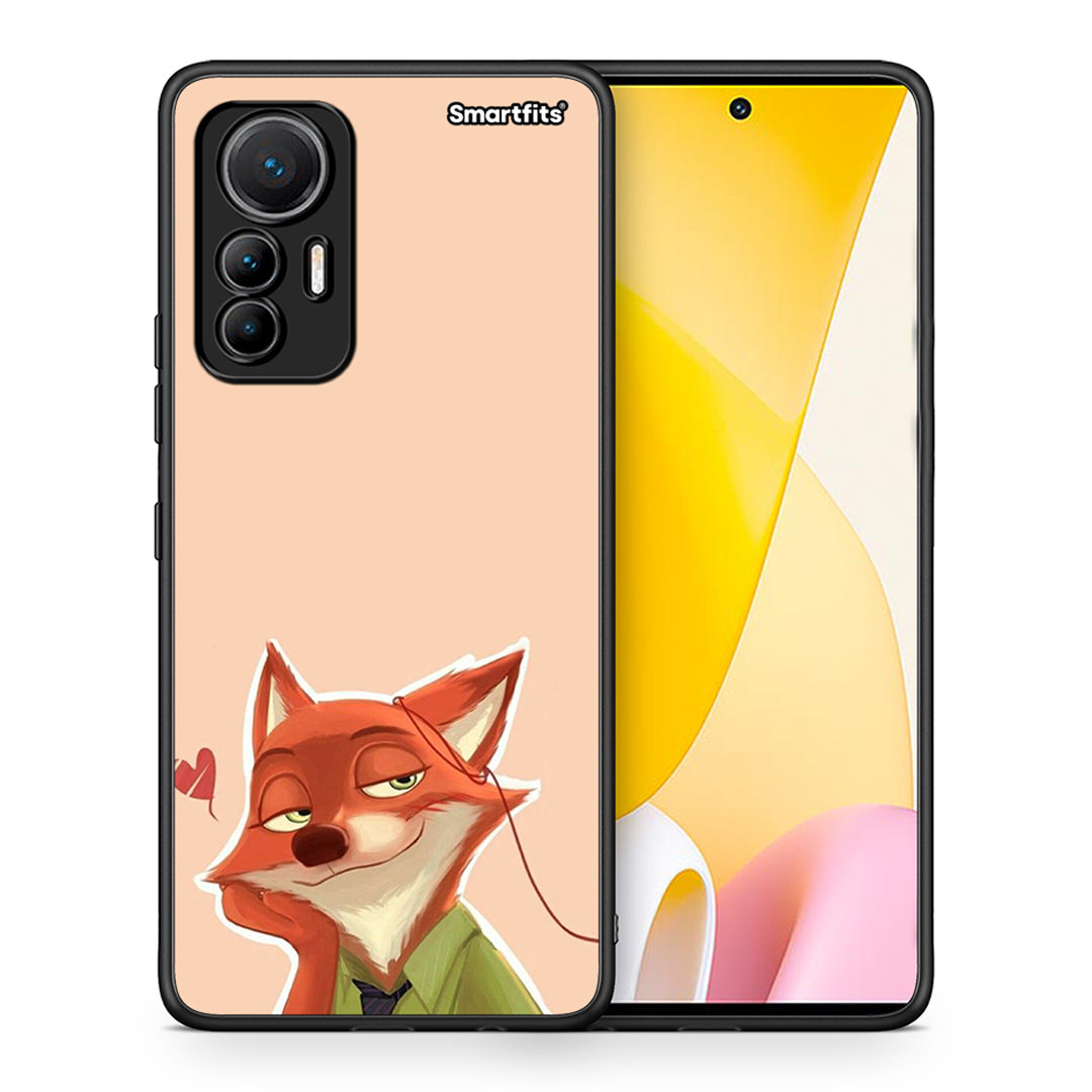 Θήκη Xiaomi 12 Lite 5G Nick Wilde And Judy Hopps Love 1 από τη Smartfits με σχέδιο στο πίσω μέρος και μαύρο περίβλημα | Xiaomi 12 Lite 5G Nick Wilde And Judy Hopps Love 1 case with colorful back and black bezels