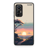 Thumbnail for Xiaomi 12 Lite 5G Pixel Sunset θήκη από τη Smartfits με σχέδιο στο πίσω μέρος και μαύρο περίβλημα | Smartphone case with colorful back and black bezels by Smartfits