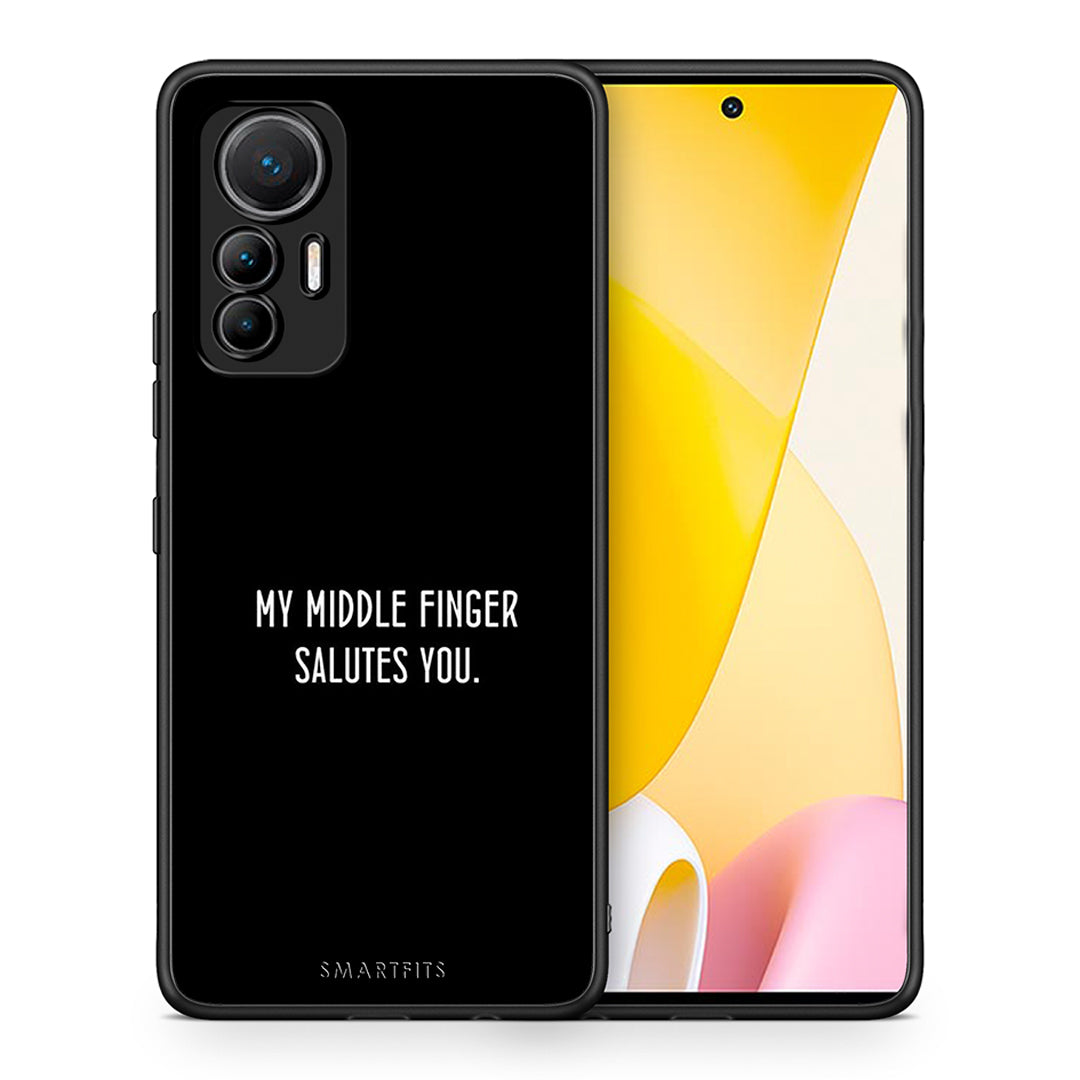 Θήκη Xiaomi 12 Lite 5G Salute από τη Smartfits με σχέδιο στο πίσω μέρος και μαύρο περίβλημα | Xiaomi 12 Lite 5G Salute case with colorful back and black bezels