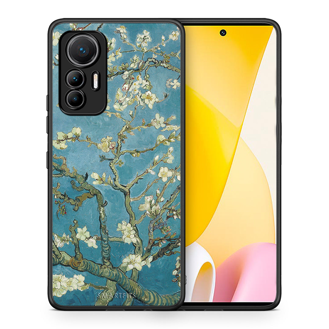 Θήκη Xiaomi 12 Lite 5G White Blossoms από τη Smartfits με σχέδιο στο πίσω μέρος και μαύρο περίβλημα | Xiaomi 12 Lite 5G White Blossoms case with colorful back and black bezels