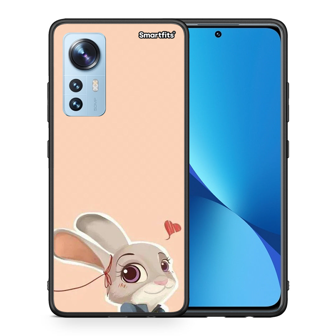 Θήκη Xiaomi 12/12X 5G Nick Wilde And Judy Hopps Love 2 από τη Smartfits με σχέδιο στο πίσω μέρος και μαύρο περίβλημα | Xiaomi 12/12X 5G Nick Wilde And Judy Hopps Love 2 case with colorful back and black bezels