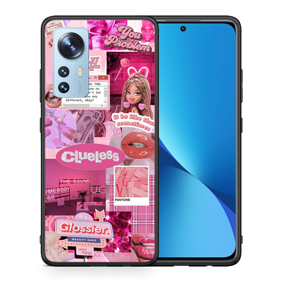 Θήκη Αγίου Βαλεντίνου Xiaomi 12 / 12X 5G Pink Love από τη Smartfits με σχέδιο στο πίσω μέρος και μαύρο περίβλημα | Xiaomi 12 / 12X 5G Pink Love case with colorful back and black bezels