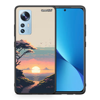 Thumbnail for Θήκη Xiaomi 12 / 12X 5G Pixel Sunset από τη Smartfits με σχέδιο στο πίσω μέρος και μαύρο περίβλημα | Xiaomi 12 / 12X 5G Pixel Sunset case with colorful back and black bezels