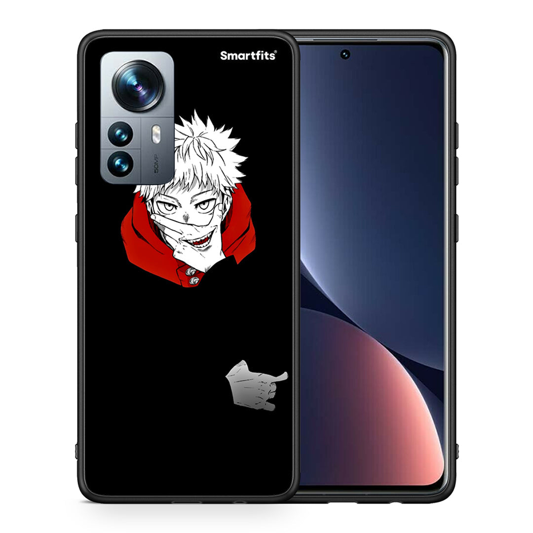 Θήκη Xiaomi 12 Pro Itadori Anime από τη Smartfits με σχέδιο στο πίσω μέρος και μαύρο περίβλημα | Xiaomi 12 Pro Itadori Anime case with colorful back and black bezels