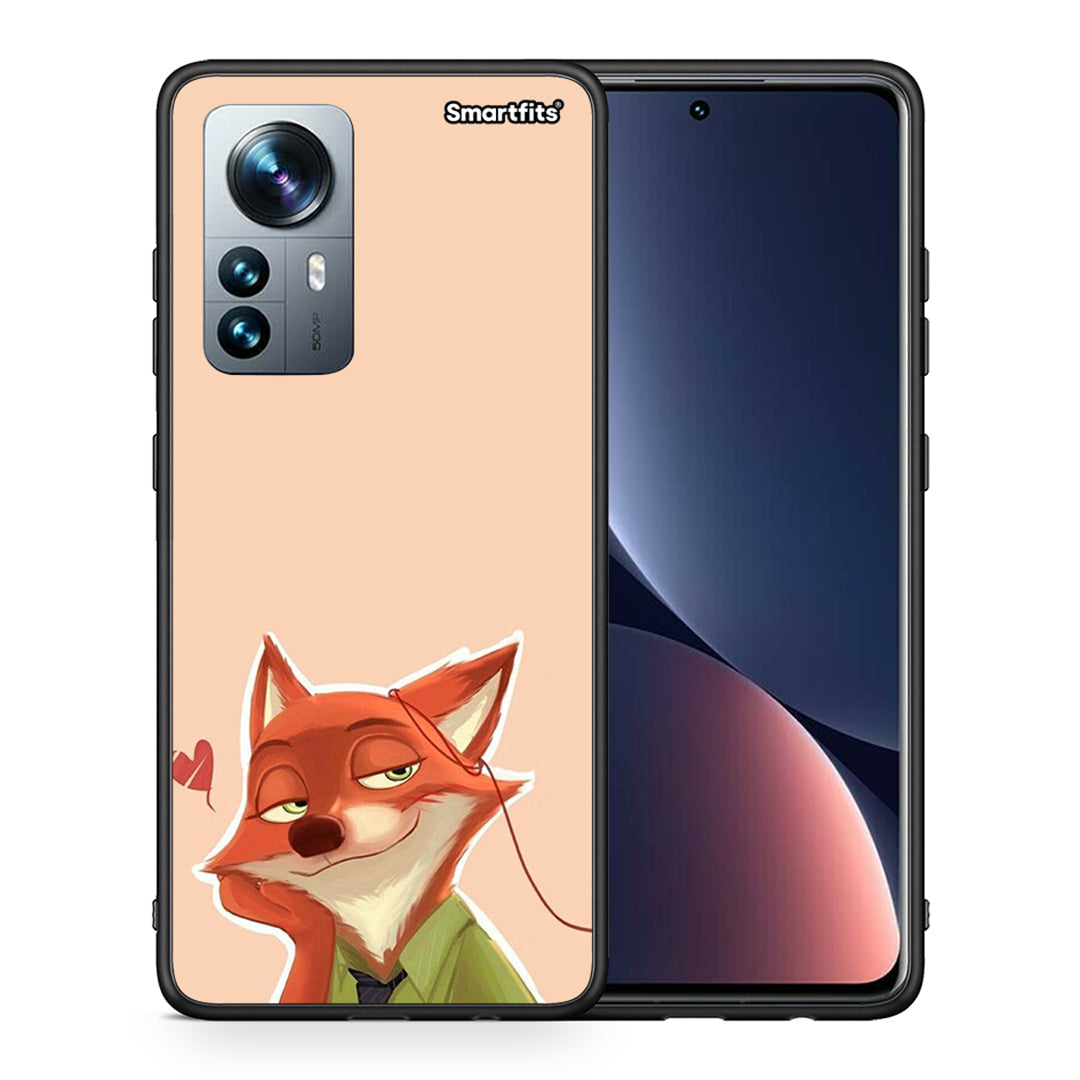 Θήκη Xiaomi 12 Pro Nick Wilde And Judy Hopps Love 1 από τη Smartfits με σχέδιο στο πίσω μέρος και μαύρο περίβλημα | Xiaomi 12 Pro Nick Wilde And Judy Hopps Love 1 case with colorful back and black bezels