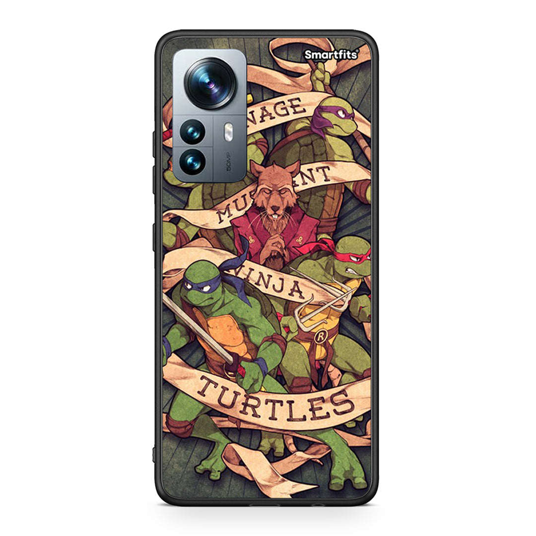 Xiaomi 12 Pro Ninja Turtles θήκη από τη Smartfits με σχέδιο στο πίσω μέρος και μαύρο περίβλημα | Smartphone case with colorful back and black bezels by Smartfits