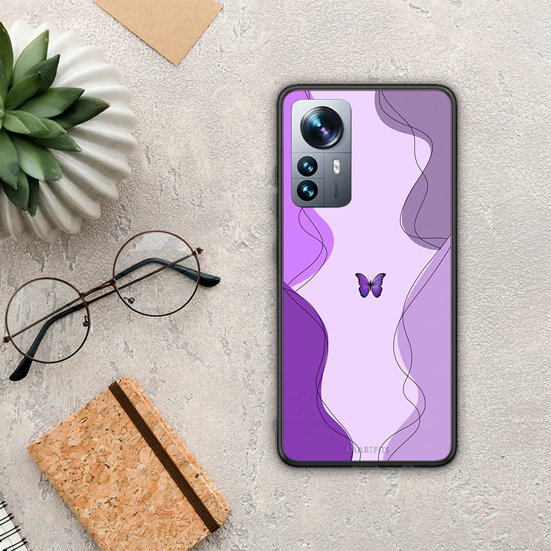 Purple Mariposa - Xiaomi 12 Pro case