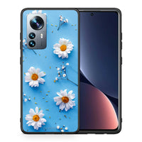 Thumbnail for Θήκη Xiaomi 12 Pro Real Daisies από τη Smartfits με σχέδιο στο πίσω μέρος και μαύρο περίβλημα | Xiaomi 12 Pro Real Daisies case with colorful back and black bezels