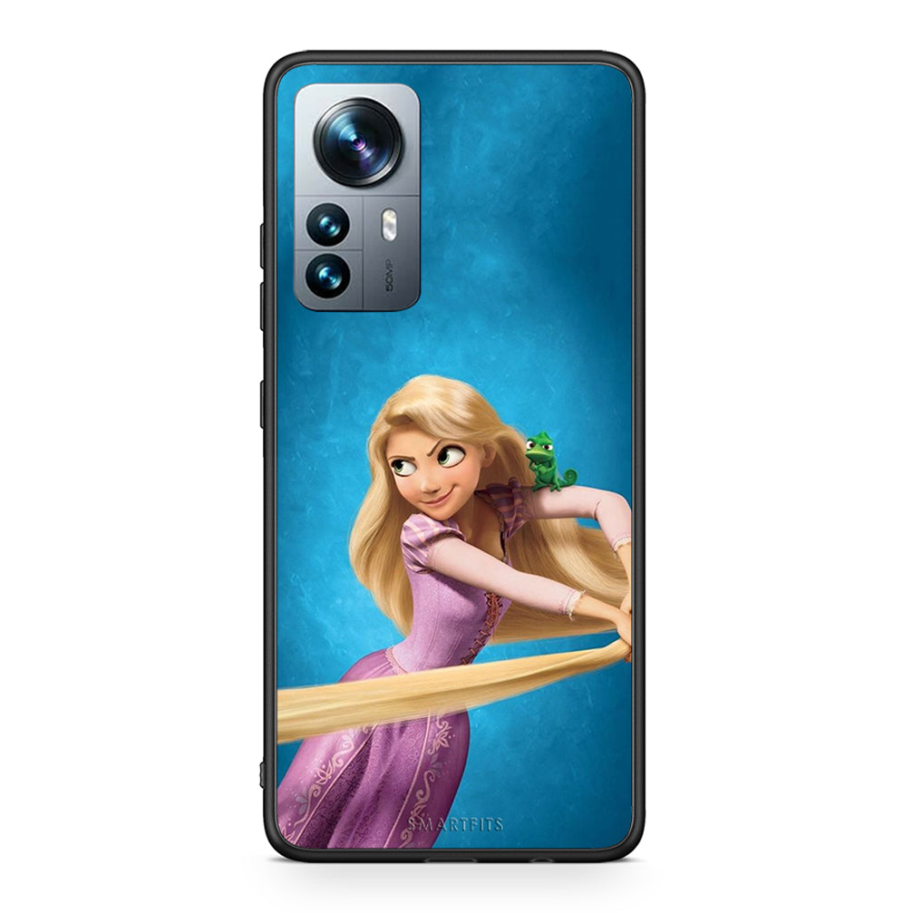 Xiaomi 12 Pro Tangled 2 Θήκη Αγίου Βαλεντίνου από τη Smartfits με σχέδιο στο πίσω μέρος και μαύρο περίβλημα | Smartphone case with colorful back and black bezels by Smartfits