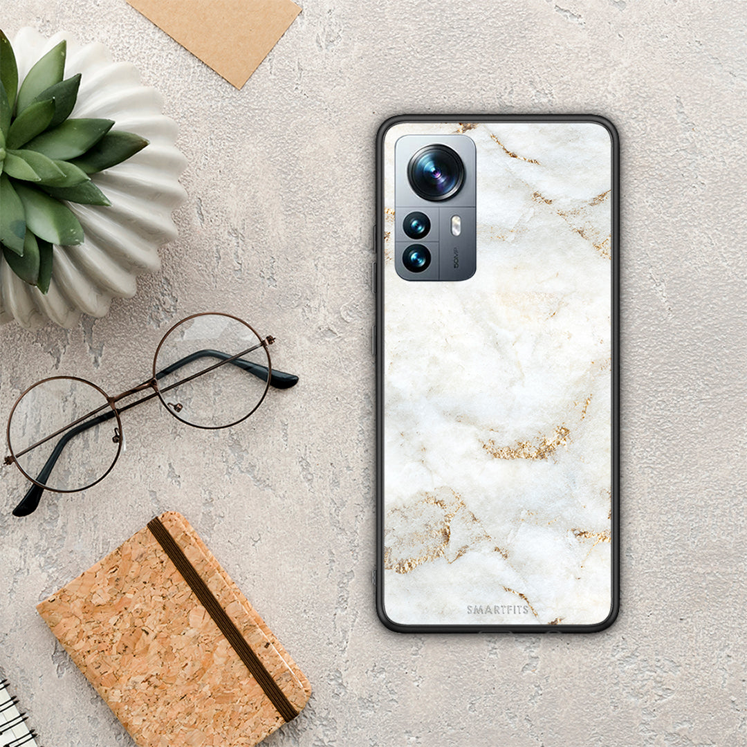 White Gold Marble - Xiaomi 12 Pro case