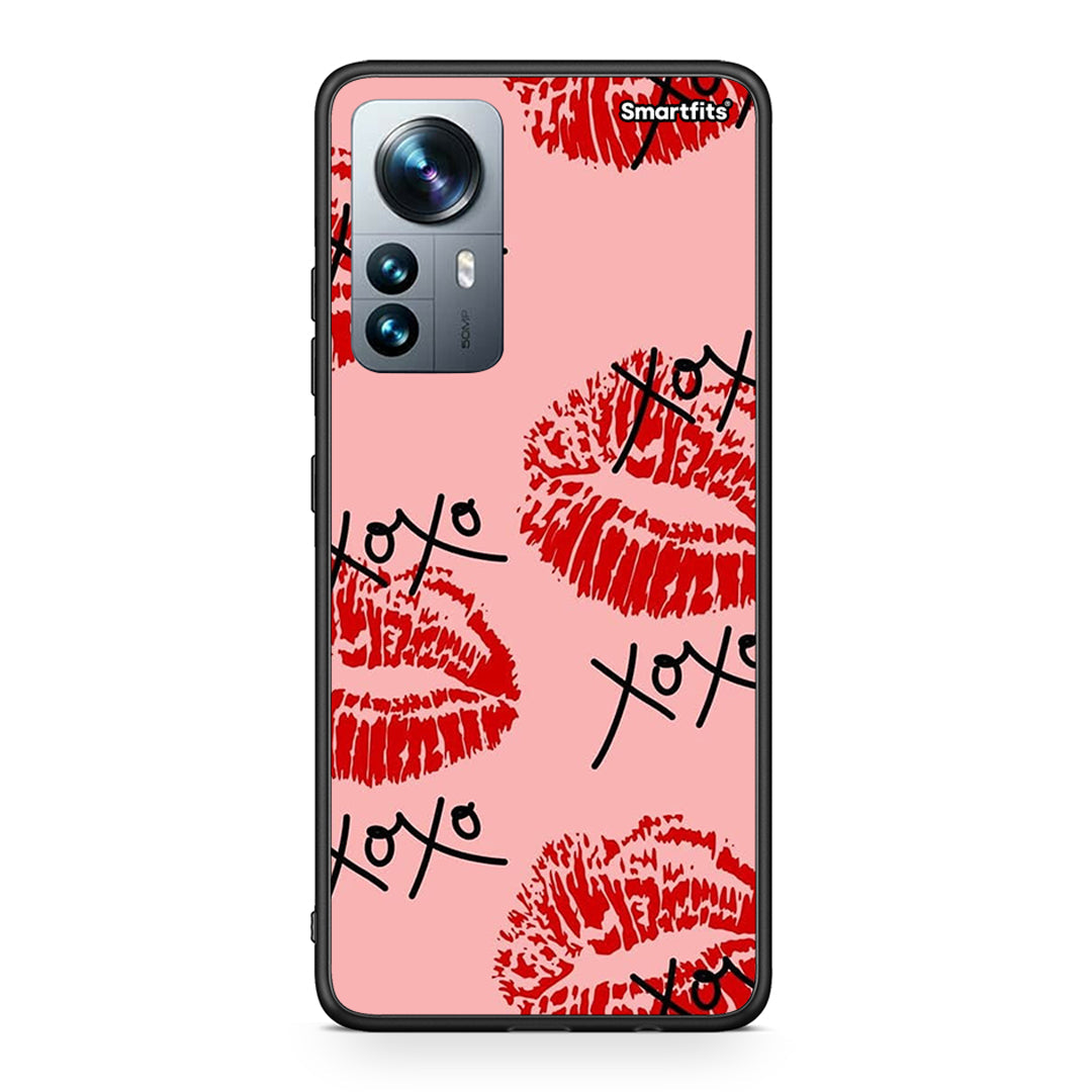 Xiaomi 12 Pro XOXO Lips θήκη από τη Smartfits με σχέδιο στο πίσω μέρος και μαύρο περίβλημα | Smartphone case with colorful back and black bezels by Smartfits