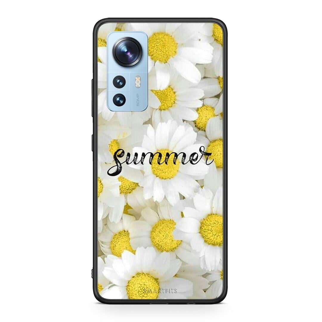 Xiaomi 12 / 12X 5G Summer Daisies Θήκη από τη Smartfits με σχέδιο στο πίσω μέρος και μαύρο περίβλημα | Smartphone case with colorful back and black bezels by Smartfits