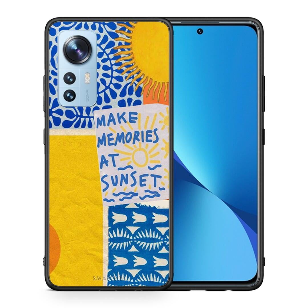 Θήκη Xiaomi 12 / 12X 5G Sunset Memories από τη Smartfits με σχέδιο στο πίσω μέρος και μαύρο περίβλημα | Xiaomi 12 / 12X 5G Sunset Memories case with colorful back and black bezels