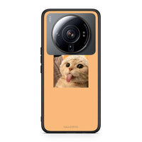 Thumbnail for Xiaomi 12S Ultra Cat Tongue θήκη από τη Smartfits με σχέδιο στο πίσω μέρος και μαύρο περίβλημα | Smartphone case with colorful back and black bezels by Smartfits