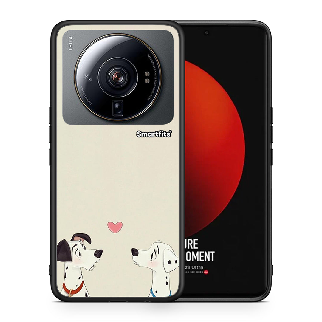 Θήκη Xiaomi 12S Ultra Dalmatians Love από τη Smartfits με σχέδιο στο πίσω μέρος και μαύρο περίβλημα | Xiaomi 12S Ultra Dalmatians Love case with colorful back and black bezels