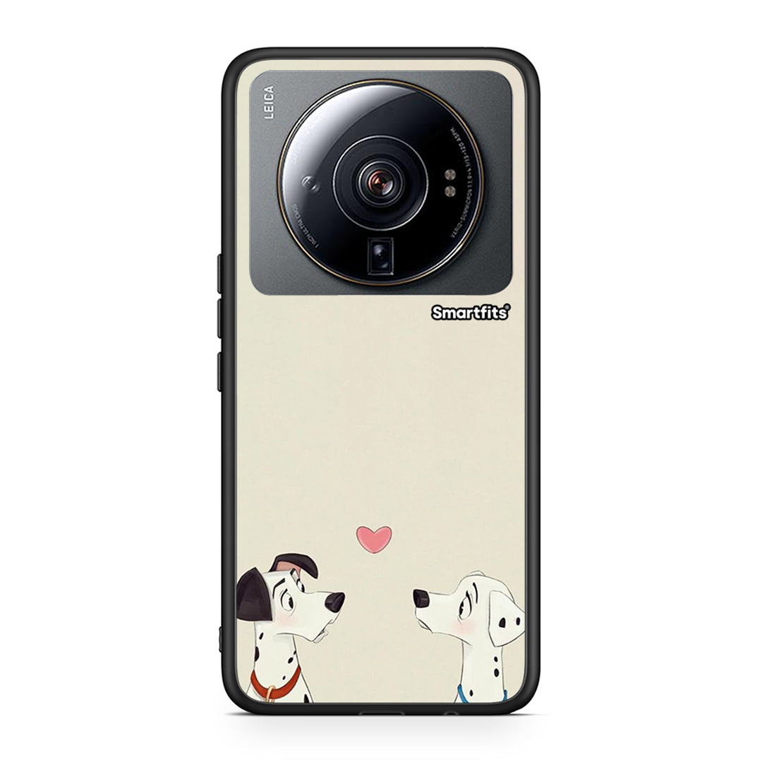 Xiaomi 12S Ultra Dalmatians Love θήκη από τη Smartfits με σχέδιο στο πίσω μέρος και μαύρο περίβλημα | Smartphone case with colorful back and black bezels by Smartfits