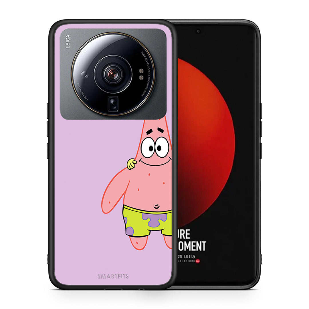 Θήκη Xiaomi 12S Ultra Friends Patrick από τη Smartfits με σχέδιο στο πίσω μέρος και μαύρο περίβλημα | Xiaomi 12S Ultra Friends Patrick case with colorful back and black bezels