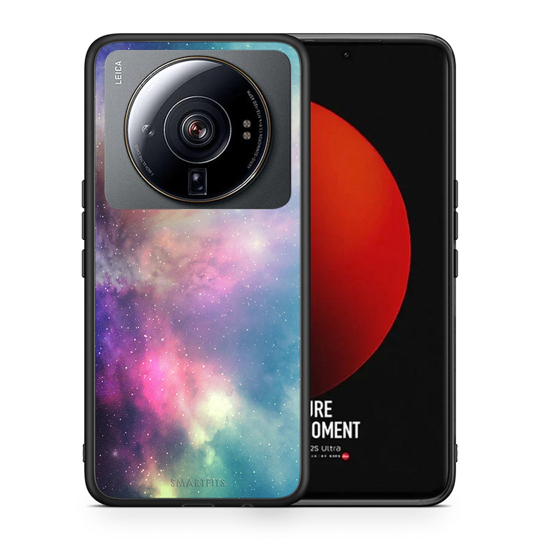 Θήκη Xiaomi 12S Ultra Rainbow Galaxy από τη Smartfits με σχέδιο στο πίσω μέρος και μαύρο περίβλημα | Xiaomi 12S Ultra Rainbow Galaxy case with colorful back and black bezels