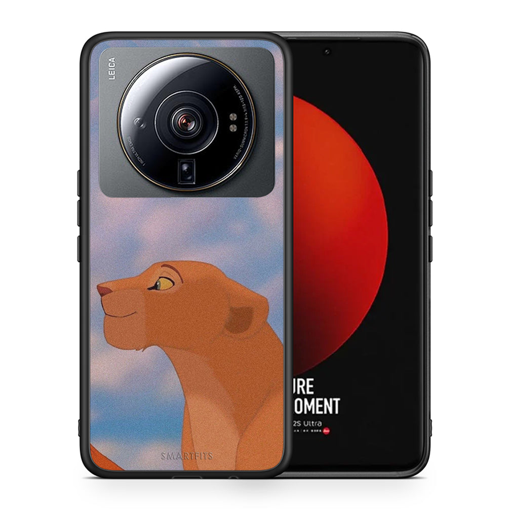 Θήκη Αγίου Βαλεντίνου Xiaomi 12S Ultra Lion Love 2 από τη Smartfits με σχέδιο στο πίσω μέρος και μαύρο περίβλημα | Xiaomi 12S Ultra Lion Love 2 case with colorful back and black bezels