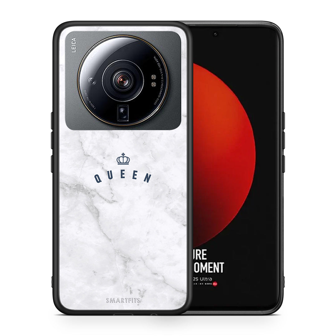 Θήκη Xiaomi 12S Ultra Queen Marble από τη Smartfits με σχέδιο στο πίσω μέρος και μαύρο περίβλημα | Xiaomi 12S Ultra Queen Marble case with colorful back and black bezels