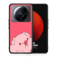 Thumbnail for Θήκη Αγίου Βαλεντίνου Xiaomi 12S Ultra Pig Love 1 από τη Smartfits με σχέδιο στο πίσω μέρος και μαύρο περίβλημα | Xiaomi 12S Ultra Pig Love 1 case with colorful back and black bezels