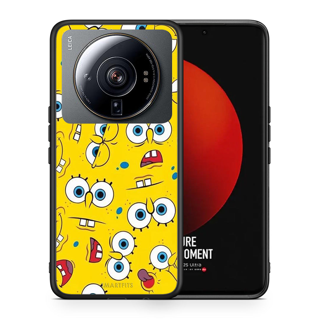 Θήκη Xiaomi 12S Ultra Sponge PopArt από τη Smartfits με σχέδιο στο πίσω μέρος και μαύρο περίβλημα | Xiaomi 12S Ultra Sponge PopArt case with colorful back and black bezels