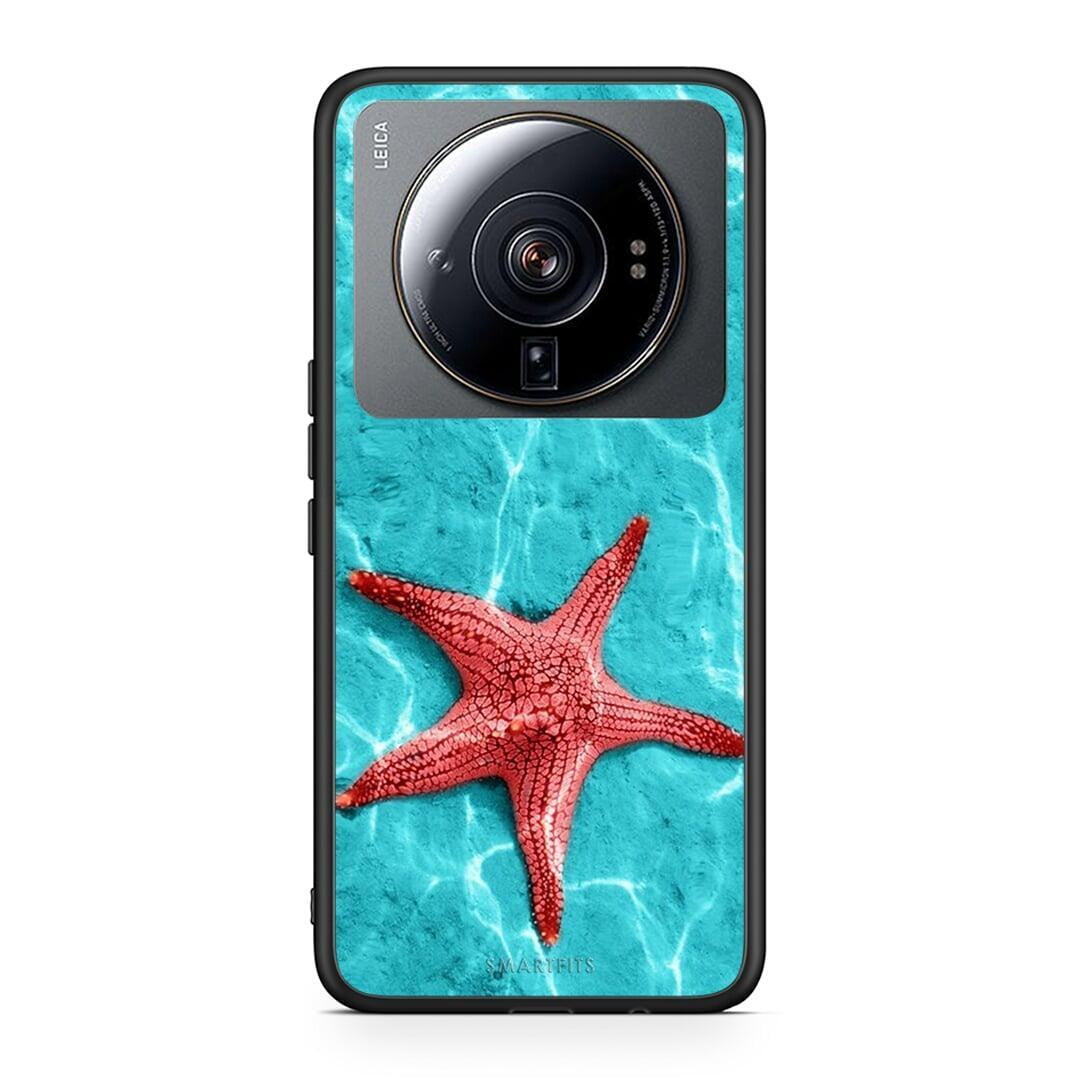 Xiaomi 12S Ultra Red Starfish Θήκη από τη Smartfits με σχέδιο στο πίσω μέρος και μαύρο περίβλημα | Smartphone case with colorful back and black bezels by Smartfits