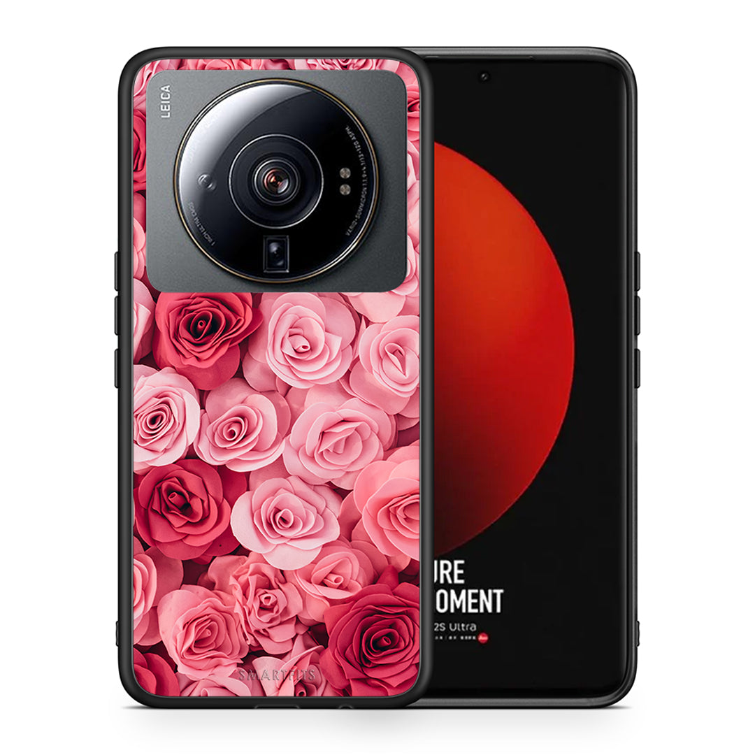 Θήκη Xiaomi 12S Ultra RoseGarden Valentine από τη Smartfits με σχέδιο στο πίσω μέρος και μαύρο περίβλημα | Xiaomi 12S Ultra RoseGarden Valentine case with colorful back and black bezels