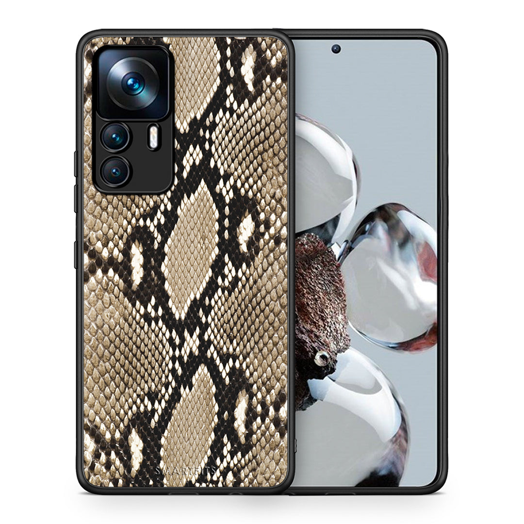 Θήκη Xiaomi 12T / 12T Pro / K50 Ultra Fashion Snake Animal από τη Smartfits με σχέδιο στο πίσω μέρος και μαύρο περίβλημα | Xiaomi 12T / 12T Pro / K50 Ultra Fashion Snake Animal case with colorful back and black bezels