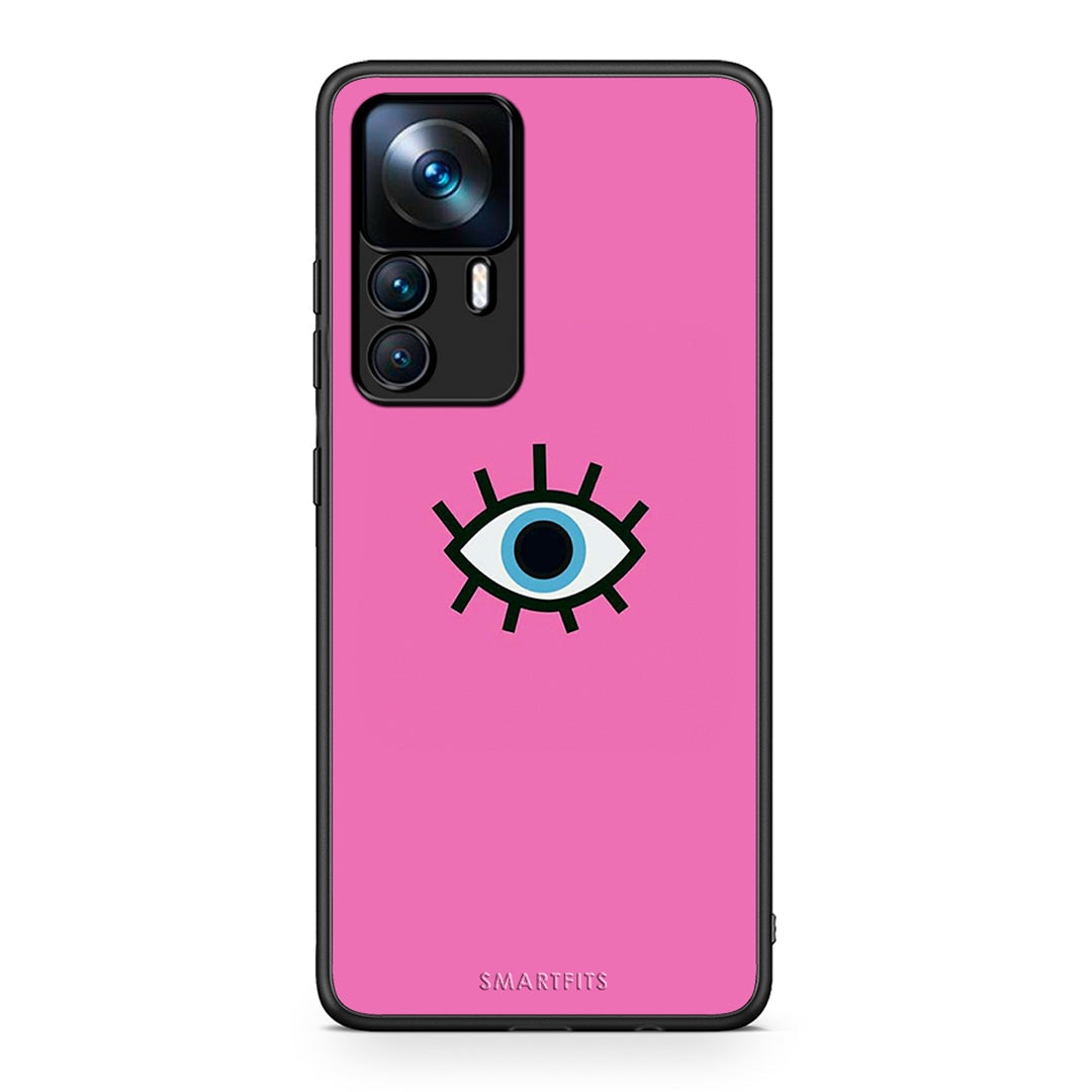 Xiaomi 12T / 12T Pro / K50 Ultra Blue Eye Pink θήκη από τη Smartfits με σχέδιο στο πίσω μέρος και μαύρο περίβλημα | Smartphone case with colorful back and black bezels by Smartfits