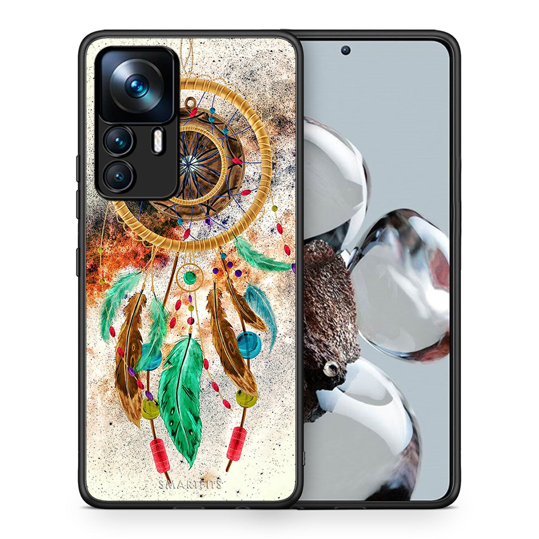 Θήκη Xiaomi 12T / 12T Pro / K50 Ultra DreamCatcher Boho από τη Smartfits με σχέδιο στο πίσω μέρος και μαύρο περίβλημα | Xiaomi 12T / 12T Pro / K50 Ultra DreamCatcher Boho case with colorful back and black bezels