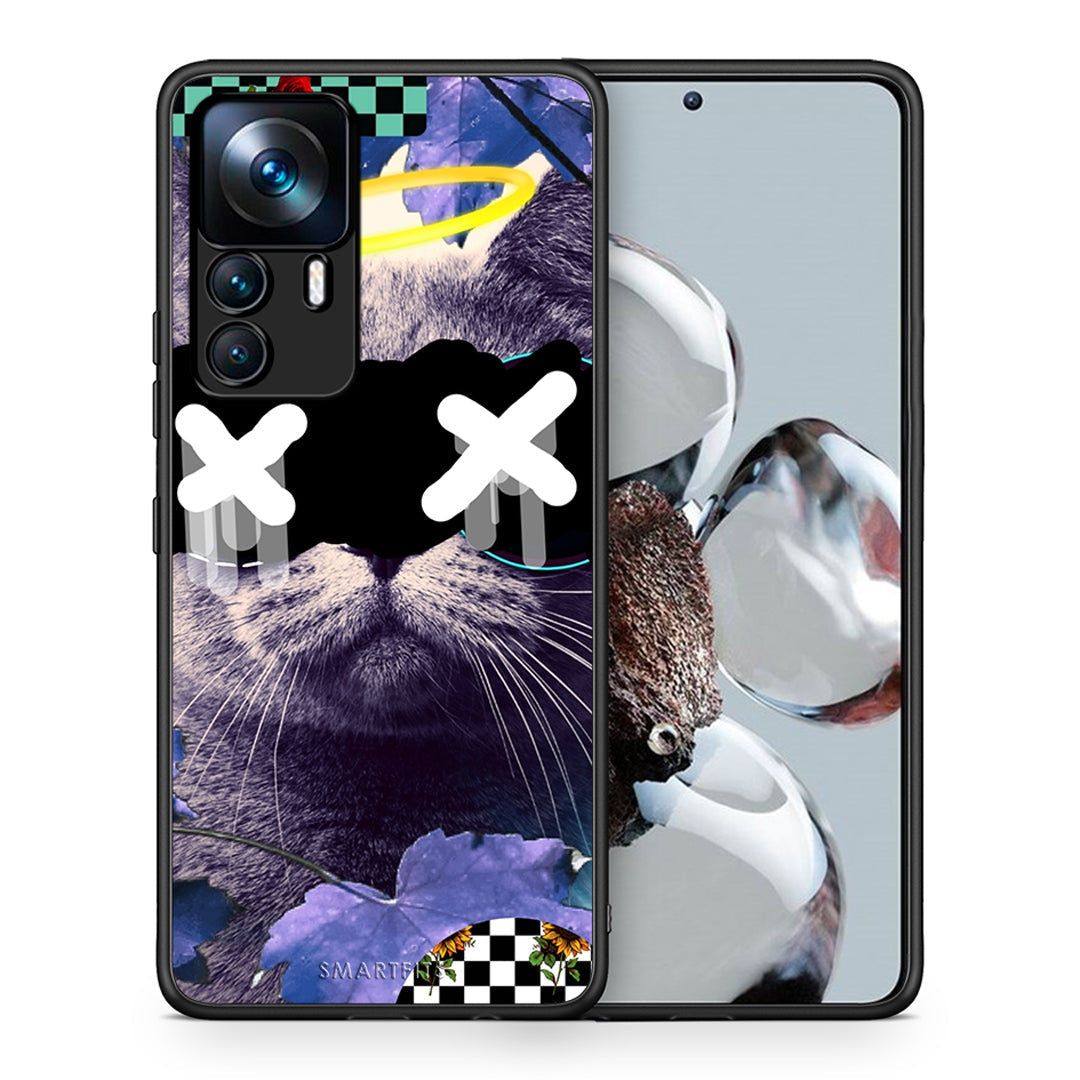 Θήκη Xiaomi 12T / 12T Pro / K50 Ultra Cat Collage από τη Smartfits με σχέδιο στο πίσω μέρος και μαύρο περίβλημα | Xiaomi 12T / 12T Pro / K50 Ultra Cat Collage case with colorful back and black bezels