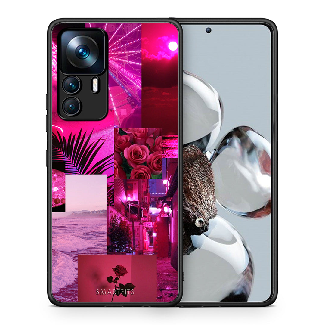 Θήκη Αγίου Βαλεντίνου Xiaomi 12T / 12T Pro / K50 Ultra Collage Red Roses από τη Smartfits με σχέδιο στο πίσω μέρος και μαύρο περίβλημα | Xiaomi 12T / 12T Pro / K50 Ultra Collage Red Roses case with colorful back and black bezels