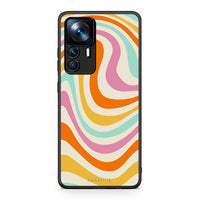 Thumbnail for Xiaomi 12T / 12T Pro / K50 Ultra Colourful Waves θήκη από τη Smartfits με σχέδιο στο πίσω μέρος και μαύρο περίβλημα | Smartphone case with colorful back and black bezels by Smartfits