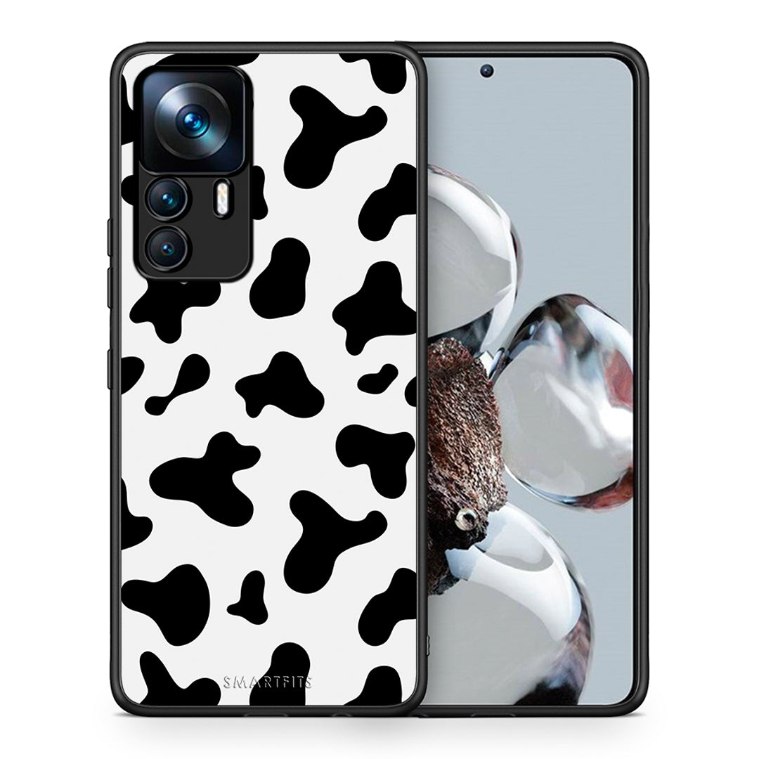 Θήκη Xiaomi 12T / 12T Pro / K50 Ultra Cow Print από τη Smartfits με σχέδιο στο πίσω μέρος και μαύρο περίβλημα | Xiaomi 12T / 12T Pro / K50 Ultra Cow Print case with colorful back and black bezels