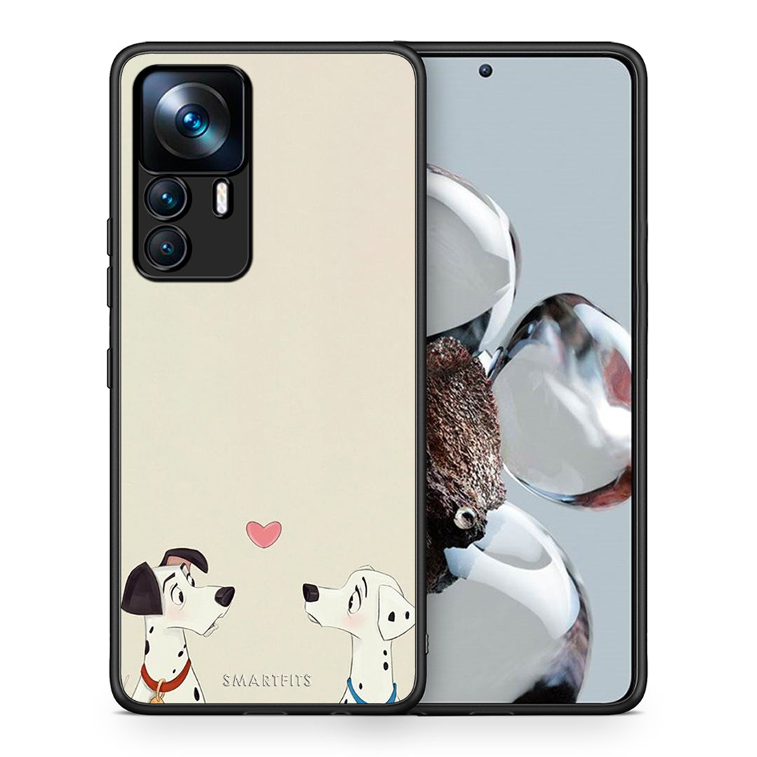 Θήκη Xiaomi 12T / 12T Pro / K50 Ultra Dalmatians Love από τη Smartfits με σχέδιο στο πίσω μέρος και μαύρο περίβλημα | Xiaomi 12T / 12T Pro / K50 Ultra Dalmatians Love case with colorful back and black bezels
