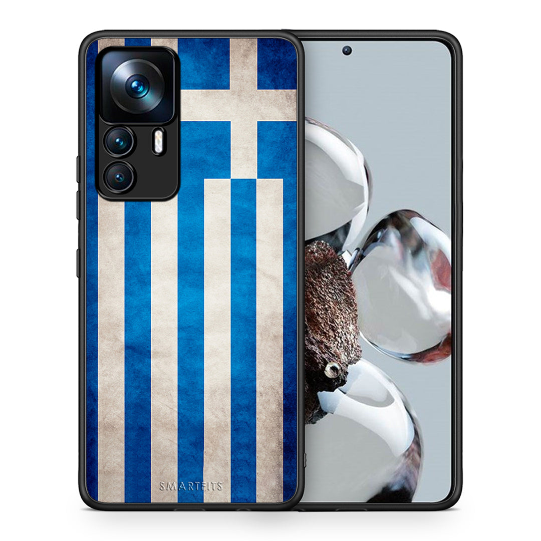 Θήκη Xiaomi 12T / 12T Pro / K50 Ultra Greek Flag από τη Smartfits με σχέδιο στο πίσω μέρος και μαύρο περίβλημα | Xiaomi 12T / 12T Pro / K50 Ultra Greek Flag case with colorful back and black bezels