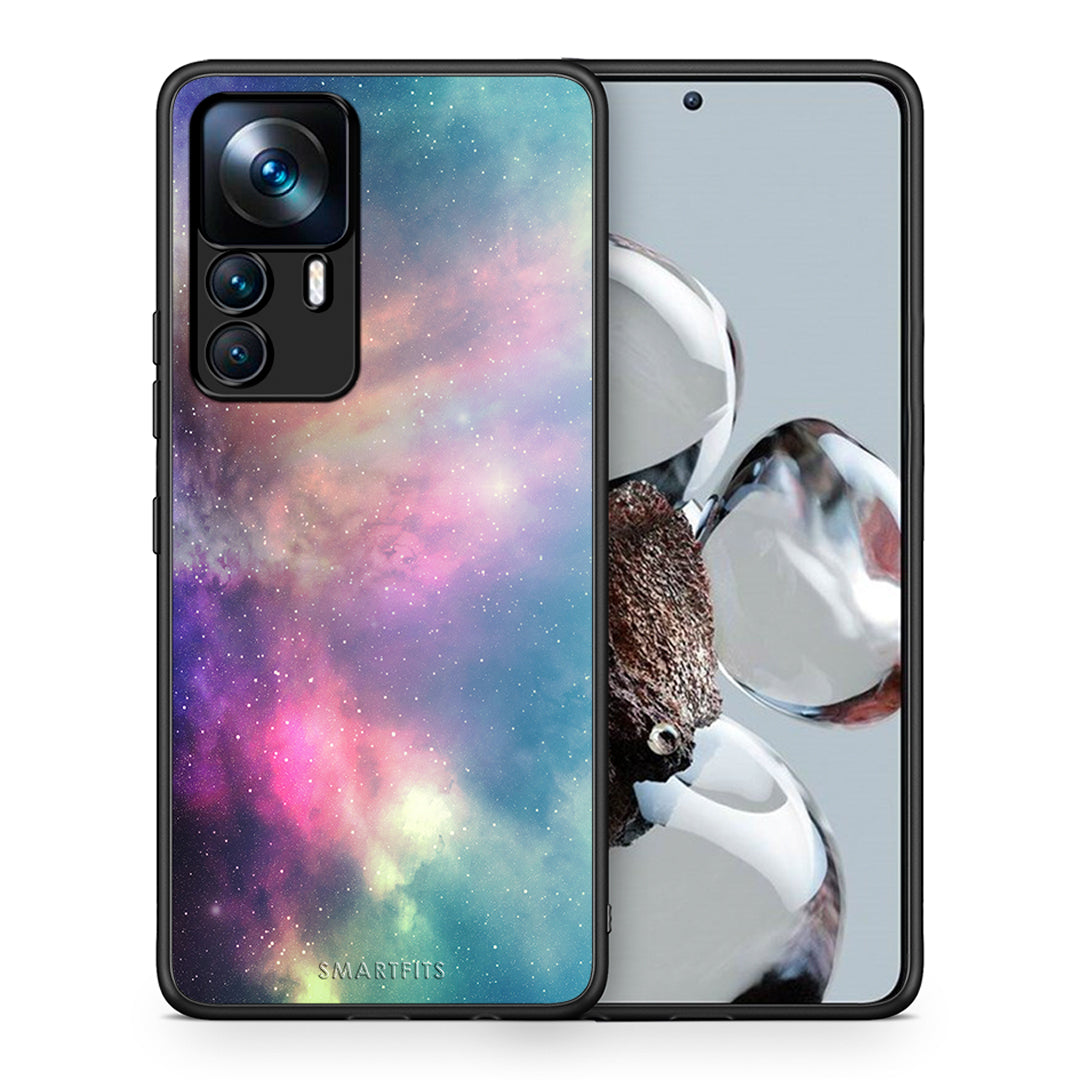 Θήκη Xiaomi 12T / 12T Pro / K50 Ultra Rainbow Galaxy από τη Smartfits με σχέδιο στο πίσω μέρος και μαύρο περίβλημα | Xiaomi 12T / 12T Pro / K50 Ultra Rainbow Galaxy case with colorful back and black bezels