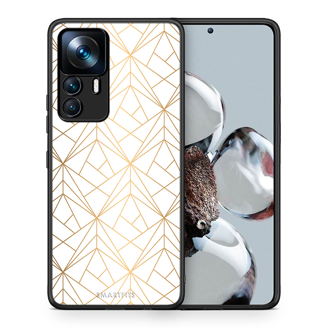 Θήκη Xiaomi 12T / 12T Pro / K50 Ultra Luxury White Geometric από τη Smartfits με σχέδιο στο πίσω μέρος και μαύρο περίβλημα | Xiaomi 12T / 12T Pro / K50 Ultra Luxury White Geometric case with colorful back and black bezels